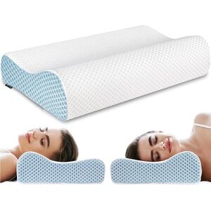 Memory Foam Pillows, Cervical Neck Pillow for Sleeping, Ergonomic Pillow